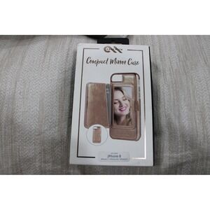 NIB Case-Mate Compact Mirror Case iPhone 8 7 6s 6 Rose Gold Folio Wallet Case
